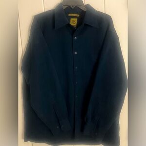 Men’s sueded microfiber Navy blue shirt by Bruno. What texture! Beautiful! XL